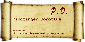 Pinczinger Dorottya névjegykártya